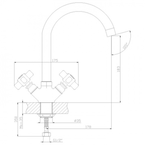Смеситель для кухонной мойки Rossinka Z (Z02-71) фото 2