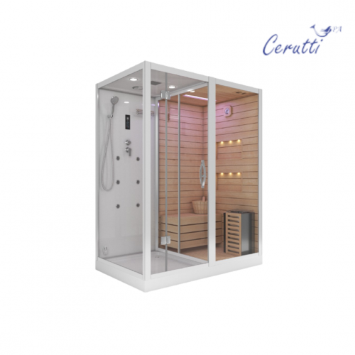 Комбинированная сауна 2в1 Ceruttispa ALBANO-R White 1800x1100x2230 мм фото 2