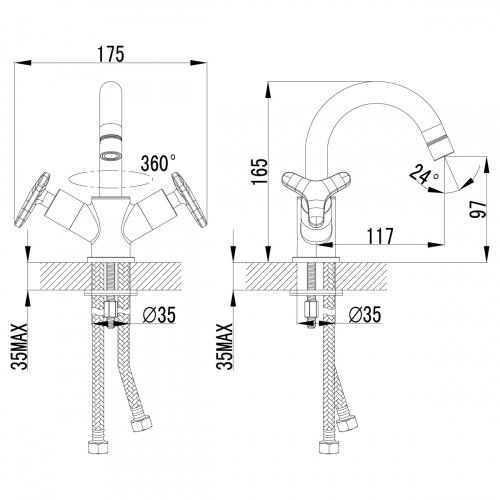 Смеситель для раковины Lemark Plus Spirit (LM1907C) фото 3