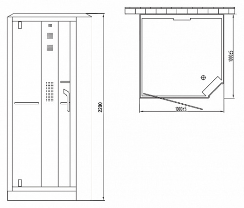 Душевая кабина Orans SR-89101LS white 100х100 фото 4