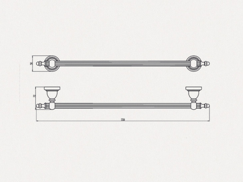 Штанга для полотенец MSK512  фото 2