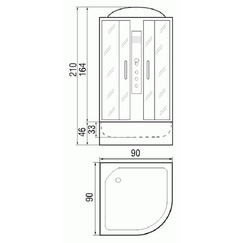 Душевая кабина River DUNAY 90/44 ТН фото 2