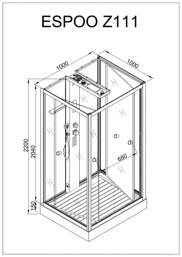 Душевая кабина AvaCan Z111 фото 28