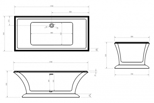 Акриловая ванна ABBER AB9238 фото 5