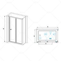 Душевой уголок RGW CL-31 (CL-21 + Z-12) Прозрачное 1000x1000