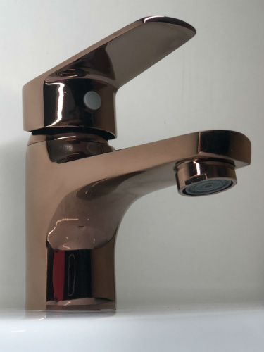 Смеситель для раковины Orange Loop M26-021rg розовое золото фото 3