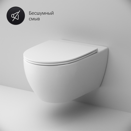 Унитаз подвесной FlashClean безободковый, без сиденья AM.PM Awe C111700WH фото 10