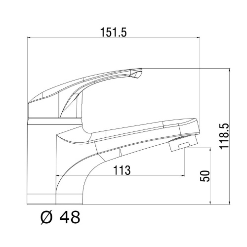 Смеситель для раковины OneLife P01-021cr полимерный фото 2