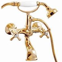MK159.5/2Z MORAVA RETRO - смеситель классический для ванны с душем, ЦВЕТ ЗОЛОТО RAV Slezak