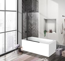 Душевая шторка на ванну BelBagno UNO-V-11-100/150-C-NERO