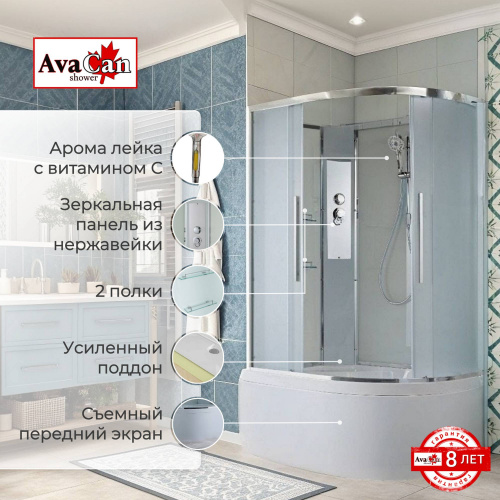 Душевая кабина AvaCan EM5811LN без крыши фото 2