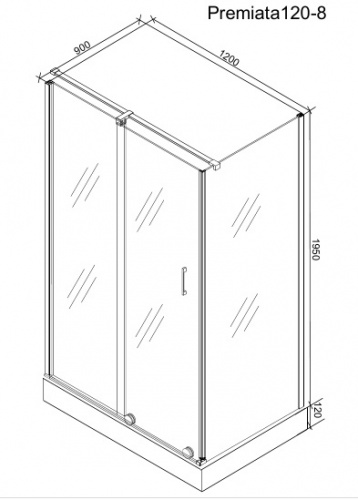 Душевой уголок Ceruttispa Premiata120-8 без поддона фото 2