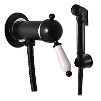 L547/1CMATC LABE - смеситель для биде, скрытый монтаж, лейка (металл), ЧЕРНЫЙ МАТОВЫЙ/ХРОМ RAV Slezak