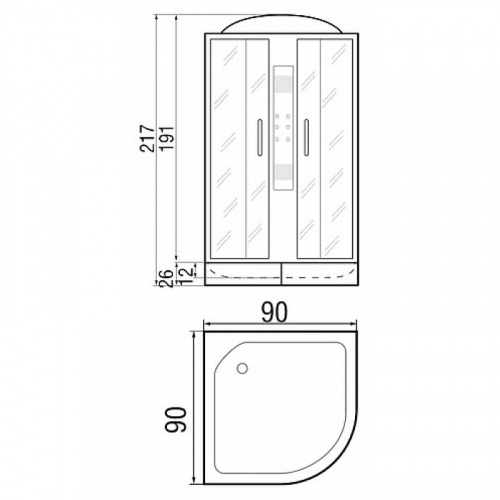 Душевая кабина River TEMZA 90/24 MT фото 5