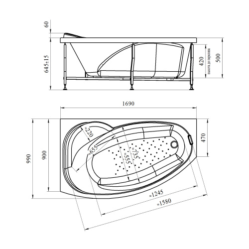 Акриловая ванна Radomir Vannesa «София» фото 5