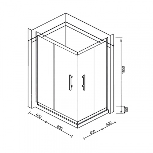 Душевой уголок Parly ZQ121B-L фото 2