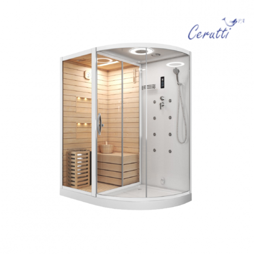 Комбинированная сауна 2в1 Ceruttispa LUGANO-L White 1800x1100x2230 фото 6