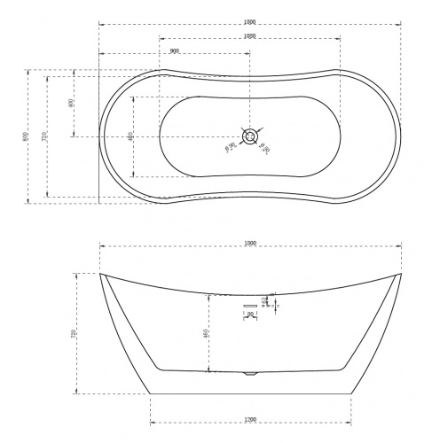 Акриловая ванна ABBER AB9322 фото 2