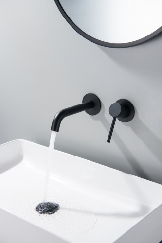 Смеситель для раковины встроенный Timo Saona 2372/03SM черный фото 4