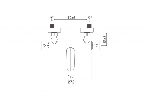 Смеситель для ванны D&K Bayern Potsdam (DA2123201) фото 2