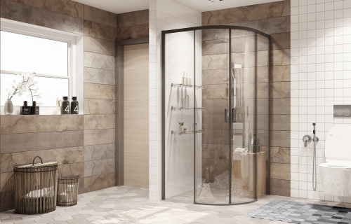 Душевое ограждение Ambassador Queen 11011202Black (1000x1000x2000), 1 место фото 2