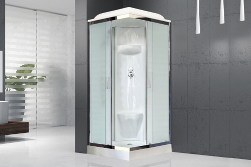 Душевая кабина Royal Bath  RB 90HP6-WC-CH (белое/матовое) фото 2