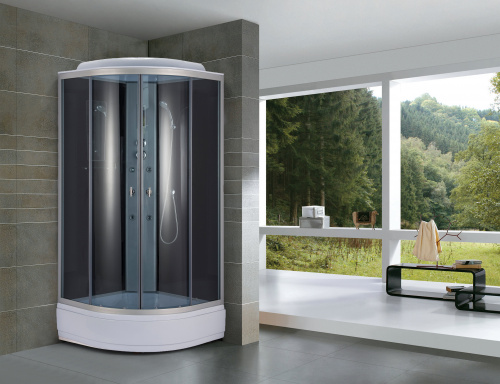 Душевая кабина NiagaraNG-3517-14 (900х900х2150) низкий поддон(26см) стекло ТОНИРОВАННОЕ 4 места фото 3