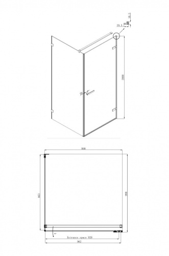 Душевое ограждение Ambassador Abner 10011102R (1000x1000x2000), 1 место фото 10