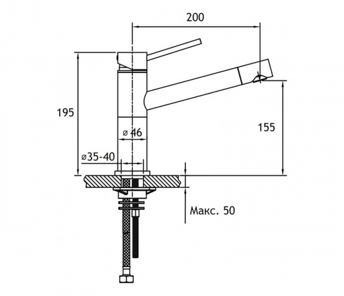 Смеситель для кухонной мойки Timo Saona (2303F сhampagne) фото 3