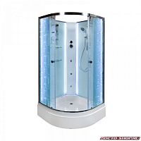 Душевая кабина Deto (DTO)  EM 2710 N LED без крыши с led подсветкой и гидромассажем