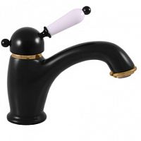 L026.5CMATZ LABE - смеситель для умывальника, ЦВЕТ ЧЕРНЫЙ МАТОВЫЙ/ЗОЛОТО RAV Slezak