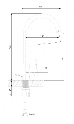 Смеситель для кухни Agger Zest A0701100 фото 6
