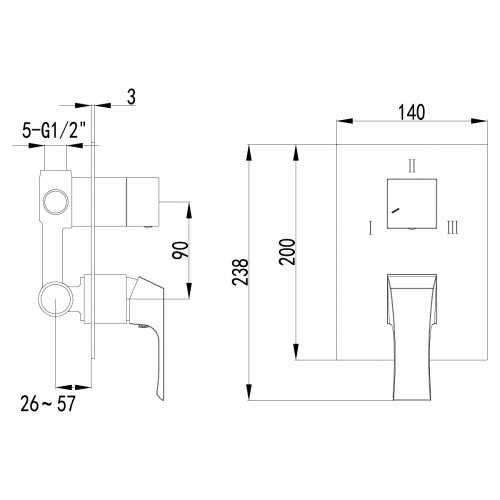 Смеситель для ванны с душем Lemark Unit (LM4528C) фото 3