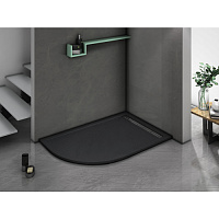 WeltWasser WW TRR 12090 STONE-BL R Черный. Размер 1200х900х30 мм Душевой поддон+СИФОН (2 кор.)