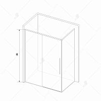 Душевой уголок RGW SV-42 (SV-12 + Z-05) Прозрачное 1100x800