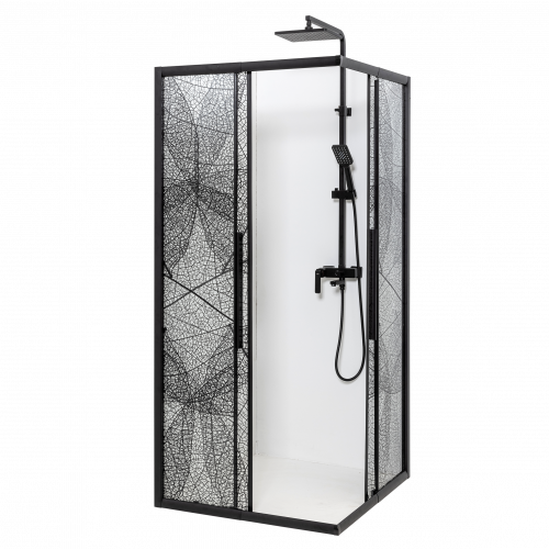 Душевое ограждение Deto KB 100-110 Black фото 5