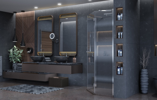 Душевое ограждение Ambassador Diamond 12011111R (900x900x2000), 1 место фото 4