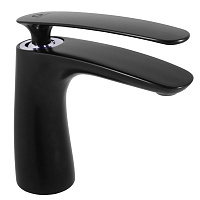 TG126.5CMATC TIGRIS - смеситель для умывальника, ЧЕРНЫЙ МАТОВЫЙ/ХРОМ RAV Slezak