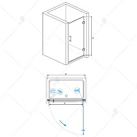 Душевая дверь RGW HO-011B Тонированое (Серое) 900