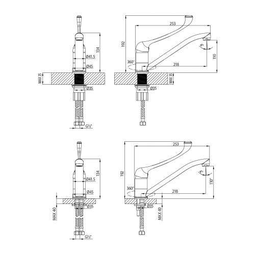 Смеситель Lemark Project LM4634C для кухни фото 2
