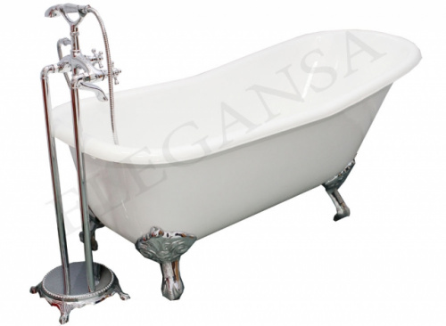 Чугунная ванна отдельностоящяя Elegansa SCHALE CHROME 170х75 фото 2