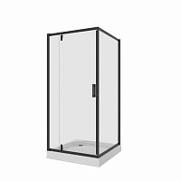 Душевое ограждение NiagaraNG-6801-08 BLACK (90*90*190) квадрат, дверь распашная, 1 место