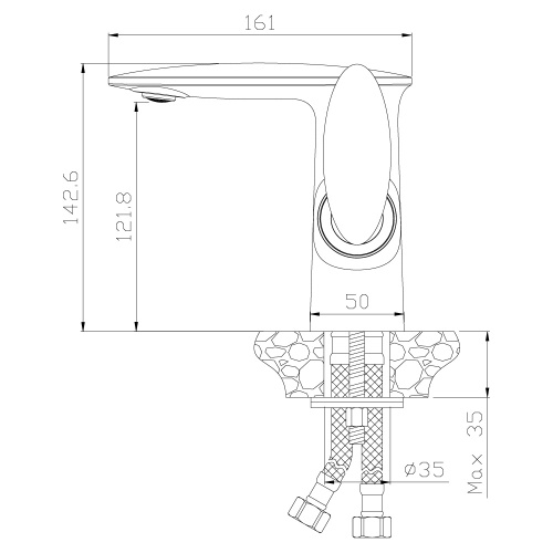 Смеситель для раковины Rossinka RS30 (RS30-11W) фото 2 Смеситель для раковины Rossinka RS30 (RS30-11W) фото 2
