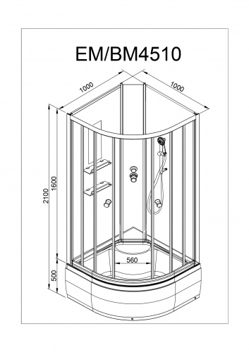 Душевая кабина AvaCan EM 4510 N фото 19