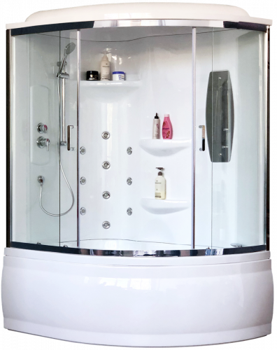 Душевая кабина Royal Bath  RB 150ALP-T-CH (прозрачное) левая