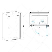 Душевая дверь RGW LE-03 Прозрачное 900
