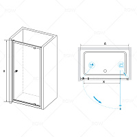 Душевая дверь RGW PA-05 Прозрачное 700