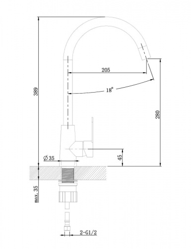 Смеситель для кухни Agger Splendid A0900133 фото 6
