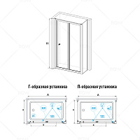 Душевой уголок RGW CL-41 (CL-21 + Z-12) Прозрачное 800x1000