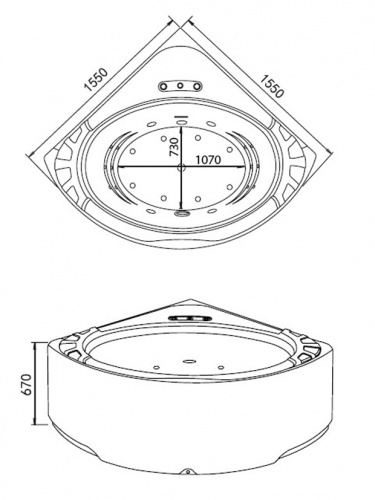 Акриловая ванна Gemy G9252 фото 8